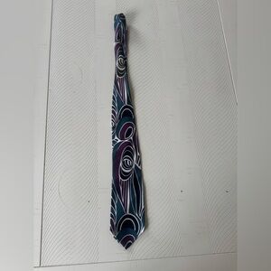 Paul Rodon 100% Handmade Silk Tie with Abstract Design.